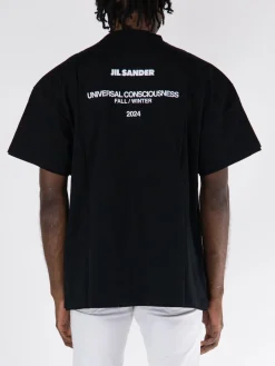 JIL SANDER T-Shirt<T-SHIRT DOUBLELAYER Nero