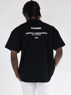 JIL SANDER T-Shirt<T-SHIRT DOUBLELAYER Nero