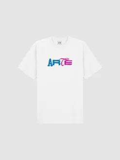 ARTE T-Shirt<T-SHIRT DUO PRINT LOGO Azzurro, Bianco, Rosa