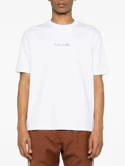LANVIN T-Shirt<T-SHIRT EMBROIDERED Bianco
