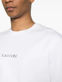 LANVIN T-Shirt<T-SHIRT EMBROIDERED Bianco