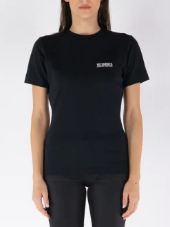 VETEMENTS. T-Shirt<T-SHIRT EMBROIDERED LOGO FITTED Nero