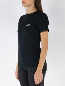 VETEMENTS. T-Shirt<T-SHIRT EMBROIDERED LOGO FITTED Nero