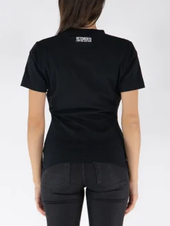 VETEMENTS. T-Shirt<T-SHIRT EMBROIDERED LOGO FITTED Nero