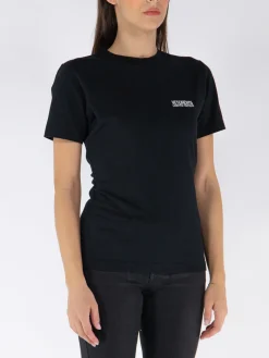 VETEMENTS. T-Shirt<T-SHIRT EMBROIDERED LOGO FITTED Nero