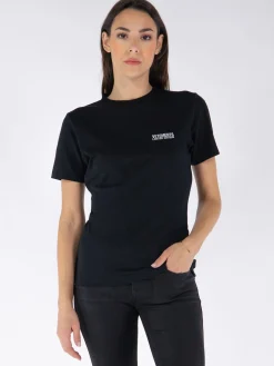 VETEMENTS. T-Shirt<T-SHIRT EMBROIDERED LOGO FITTED Nero