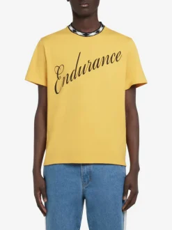 WALES BONNER T-Shirt<T-SHIRT ENDURANCE Giallo