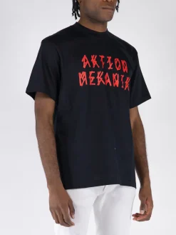 44 LABEL GROUP T-Shirt<T-SHIRT FIXMER Nero, Rosso