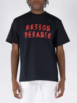 44 LABEL GROUP T-Shirt<T-SHIRT FIXMER Nero, Rosso