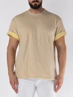 JOHN ELLIOTT T-Shirt<T-SHIRT FLIP JERSEY Beige, Giallo