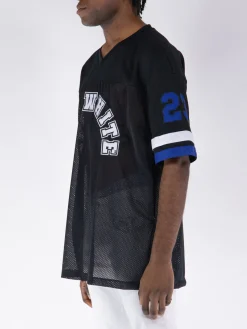 OFF-WHITE T-Shirt<T-SHIRT FOOTBAL MESH Bianco, Blu, Nero
