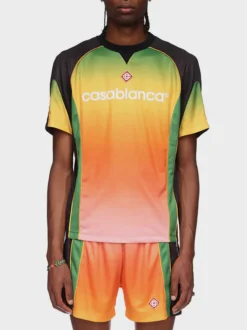 CASABLANCA T-Shirt<T-SHIRT FOOTBALL Arancione, Verde