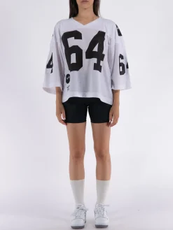 SUSI HUB MERCH T-Shirt<T-SHIRT FOOTBALL 64 Bianco, Nero