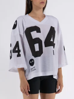 SUSI HUB MERCH T-Shirt<T-SHIRT FOOTBALL 64 Bianco, Nero
