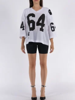 SUSI HUB MERCH T-Shirt<T-SHIRT FOOTBALL 64 Bianco, Nero
