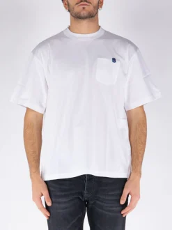 SACAI T-Shirt<T-SHIRT GIROCOLLO Bianco
