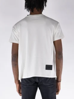 WE11DONE. T-Shirt<T-SHIRT GIROCOLLO CON MINI LOGO Bianco, Nero