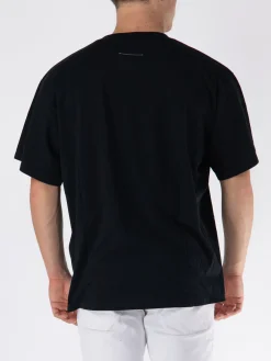 MM6 MAISON MARGIELA T-Shirt<T-SHIRT GIROCOLLO CON STAMPA Bianco, Nero