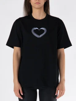 JUNYA WATANABE T-Shirt<T-SHIRT GIROCOLLO CON STAMPA FRONTALE Nero