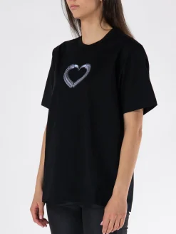 JUNYA WATANABE T-Shirt<T-SHIRT GIROCOLLO CON STAMPA FRONTALE Nero