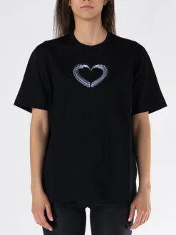 JUNYA WATANABE T-Shirt<T-SHIRT GIROCOLLO CON STAMPA FRONTALE Nero