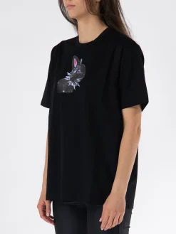 JUNYA WATANABE T-Shirt<T-SHIRT GIROCOLLO CON STAMPA FRONTALE Nero