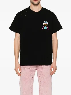 MEMBERS OF THE RAGE T-Shirt<T-SHIRT GIROCOLLO CON STAMPA Azzurro, Bianco, Nero, Rosa, Verde
