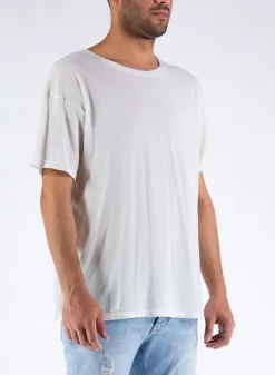 T-Shirt<T-SHIRT GIROCOLLO OVER Bianco