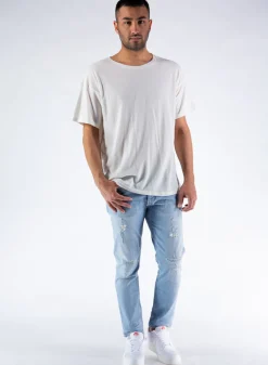 T-Shirt<T-SHIRT GIROCOLLO OVER Bianco