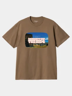 CARHARTT WIP T-Shirt<T-SHIRT GREATEST FLICKS Azzurro, Bianco, Marrone
