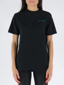 SPORTY&RICH T-Shirt<T-SHIRT HEALTH IS WEALTH Azzurro, Nero