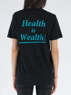SPORTY&RICH T-Shirt<T-SHIRT HEALTH IS WEALTH Azzurro, Nero