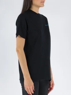 SPORTY&RICH T-Shirt<T-SHIRT HEALTH IS WEALTH Azzurro, Nero