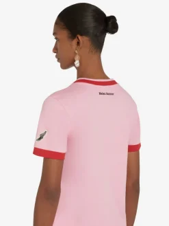 WALES BONNER T-Shirt<T-SHIRT HORIZON Rosa, Rosso