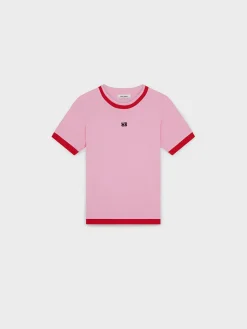 WALES BONNER T-Shirt<T-SHIRT HORIZON Rosa, Rosso