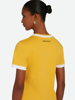 WALES BONNER T-Shirt<T-SHIRT HORIZON Bianco, Giallo