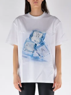 JW ANDERSON T-Shirt<T-SHIRT ICE CUBE Azzurro, Bianco