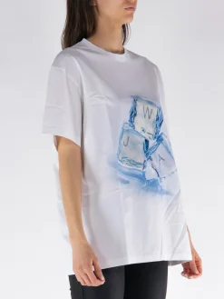 JW ANDERSON T-Shirt<T-SHIRT ICE CUBE Azzurro, Bianco