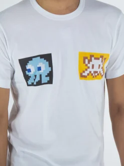 COMME DES GARCONS SHIRT T-Shirt<T-SHIRT IN MAGLIA DI COTONE Bianco