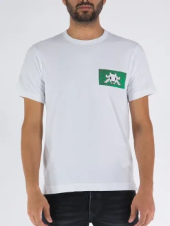 COMME DES GARCONS SHIRT T-Shirt<T-SHIRT IN MAGLIA DI COTONE Bianco