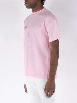 VETEMENTS. T-Shirt<T-SHIRT INSIDE-OUT EMBROIDERED LOGO Rosa