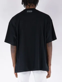 VETEMENTS. T-Shirt<T-SHIRT INSIDE-OUT EMBROIDERED LOGO Nero