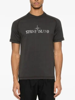 STONE ISLAND T-Shirt<T-SHIRT INSTITUTIONAL TWO Bianco, Grigio