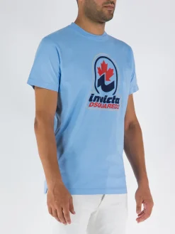 DSQUARED T-Shirt<T-SHIRT INVICTA CIGAR Azzurro