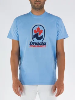 DSQUARED T-Shirt<T-SHIRT INVICTA CIGAR Azzurro