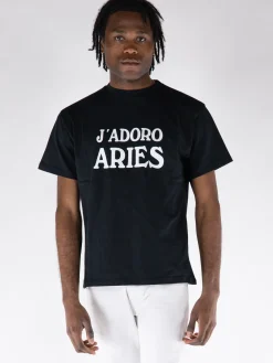 ARIES T-Shirt<T-SHIRT J'ADORE Bianco, Nero
