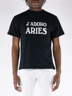ARIES T-Shirt<T-SHIRT J'ADORE Bianco, Nero