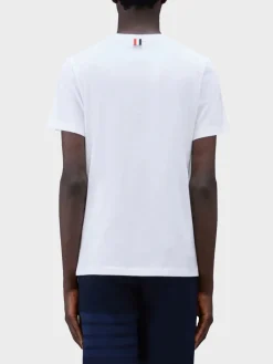THOM BROWNE T-Shirt<T-SHIRT JERSEY SIDE SLIT TEE Bianco