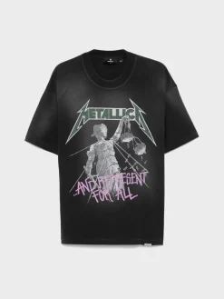 REPRESENT CLOTHING T-Shirt<T-SHIRT JUSTICE REPRESENT X METALLICA Bianco, Grigio, Nero, Rosa, Verde