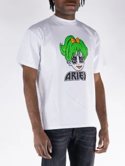ARIES T-Shirt<T-SHIRT KISS Bianco, Nero, Rosso, Verde, Fluo